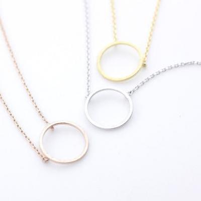 Luck karma Circle necklace in 3 colors