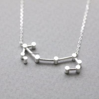 925 Sterling Silver Scorpio , the Scorpion Pendant necklace - Zodiac Sign jewelry, N0802G