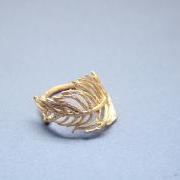 Feather Adjustable Ring-Gold