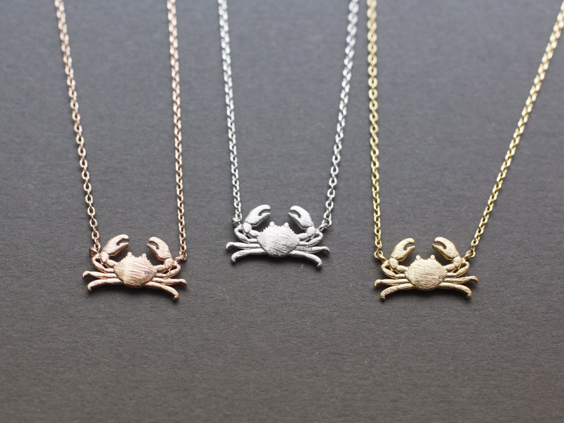 Crab , Maryland Crab Pendant Necklace In 3 Colors, N0740K on Luulla