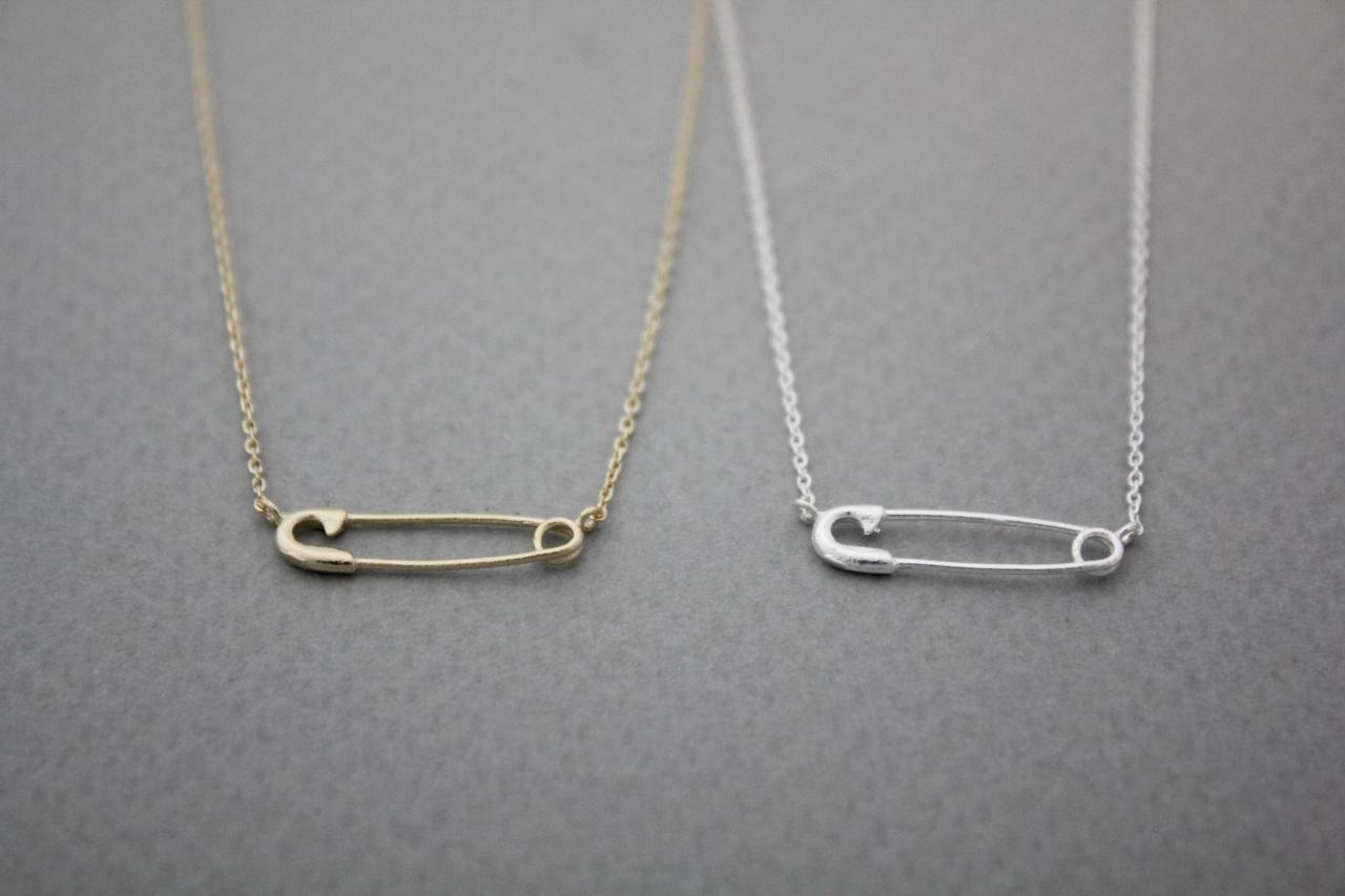 silver safety pin