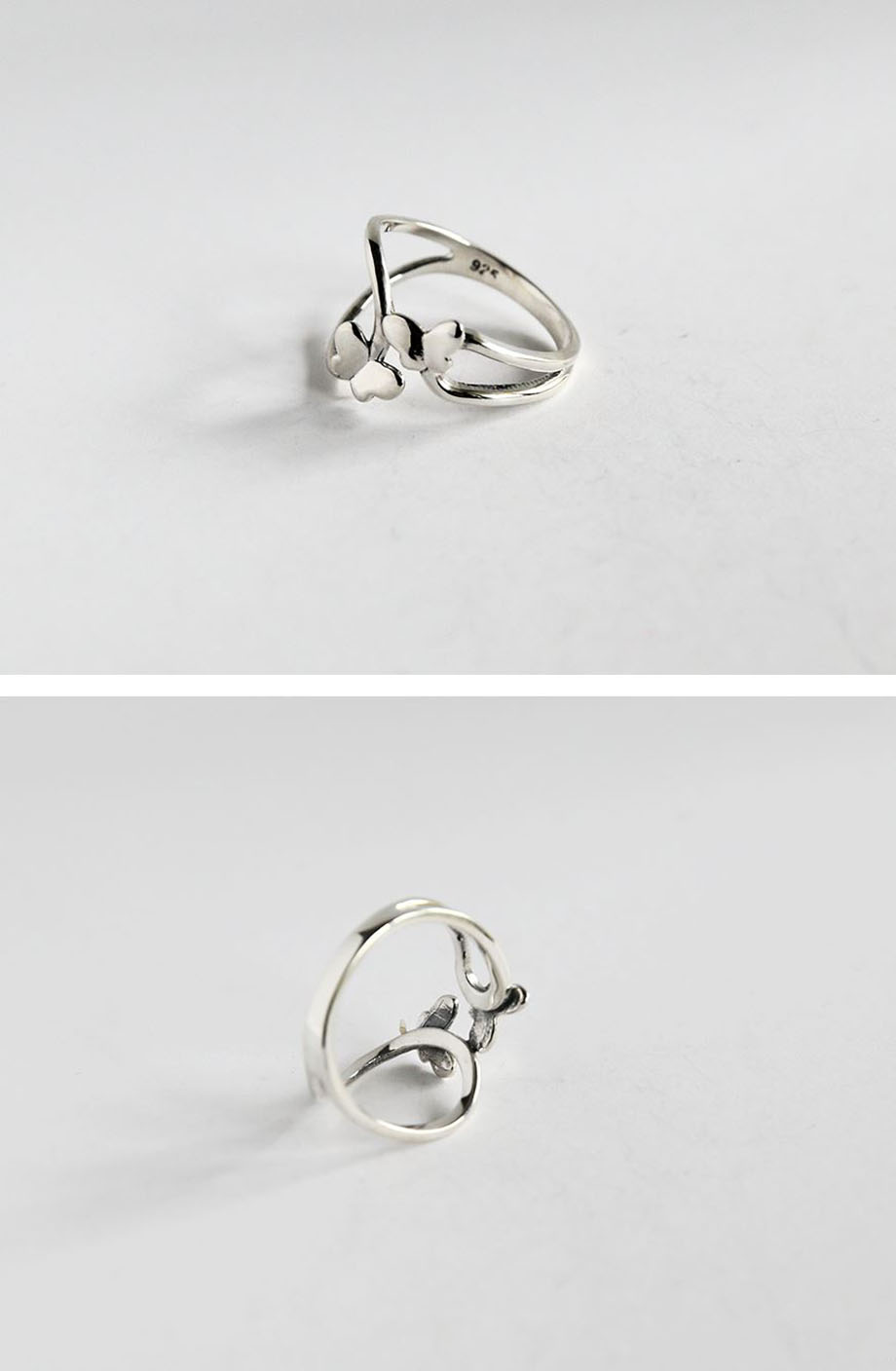 925 Sterling Silver Butterfly Statement Ring, Butterflies Ring on Luulla