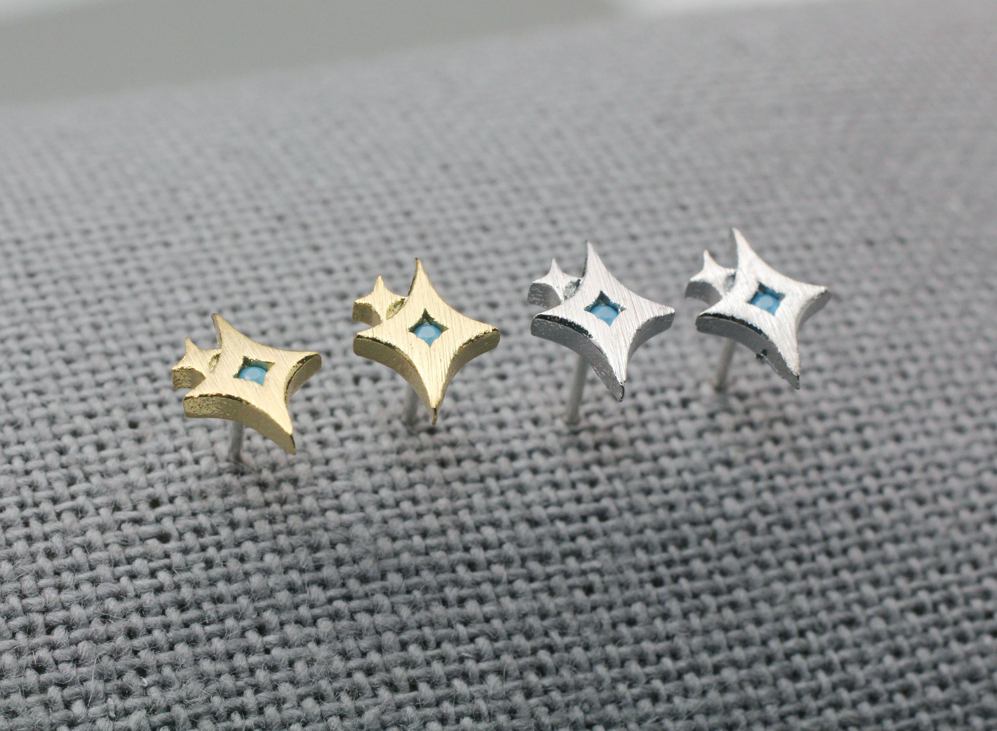 Sparkle Star Stud Earrings